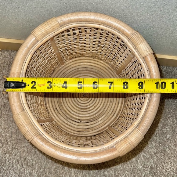 H&M Home 100% Rattan Plant Pot Basket Holder Beige Size Large NWT - Picture 8 of 11